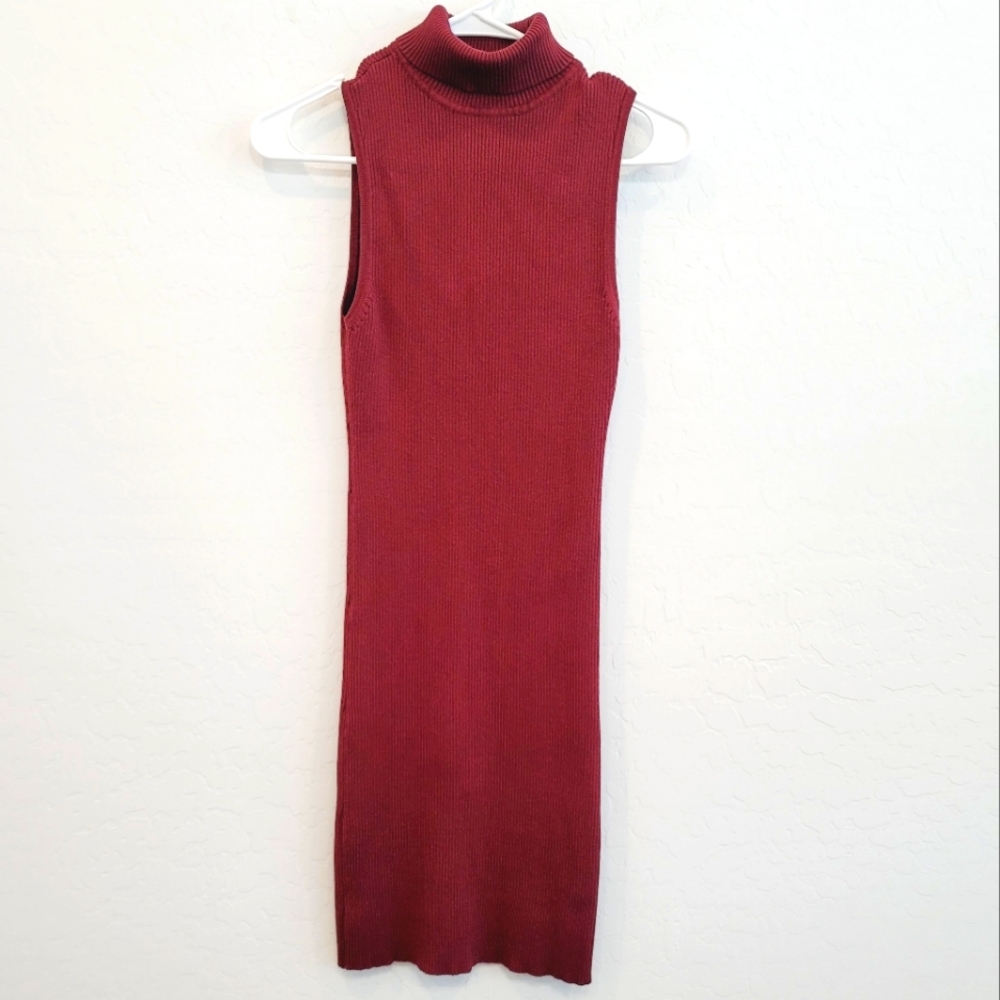 Love Republic Red Bodycon Turtle Neck Dress Large